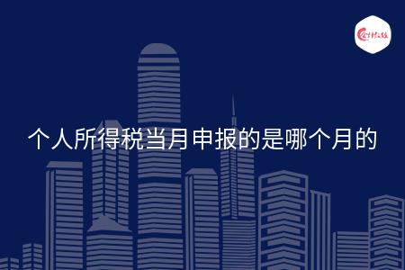 個人所得稅當(dāng)月申報的是哪個月的