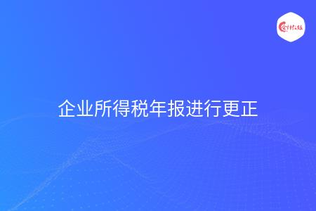 企业所得税年报进行更正