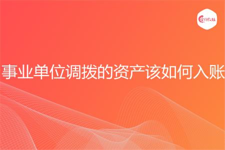 事业单位调拨的资产该如何入账
