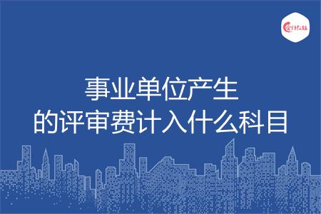 事业单位产生的评审费计入什么科目