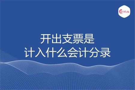 开出支票是计入什么会计分录