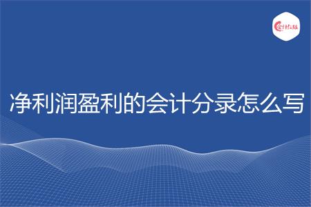 净利润盈利的会计分录怎么写