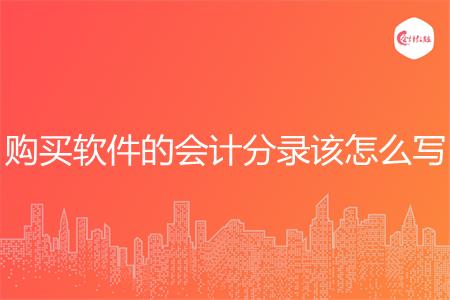 购买软件的会计分录该怎么写