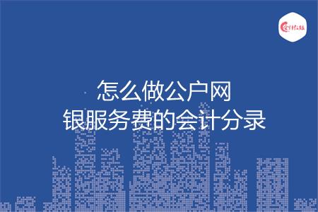 怎么做公户网银服务费的会计分录