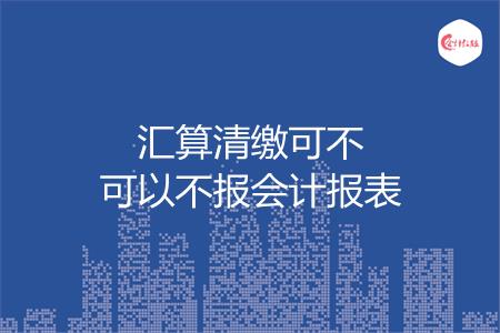 汇算清缴可不可以不报会计报表