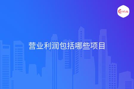 营业利润包括哪些项目