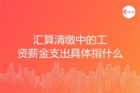 汇算清缴中的工资薪金支出具体指什么