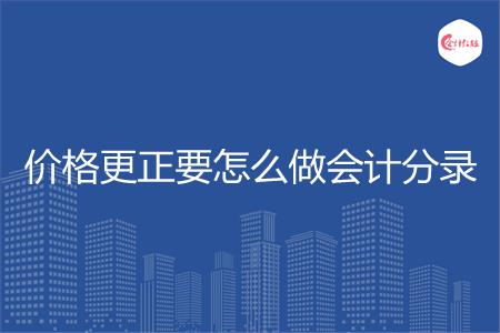 价格更正要怎么做会计分录
