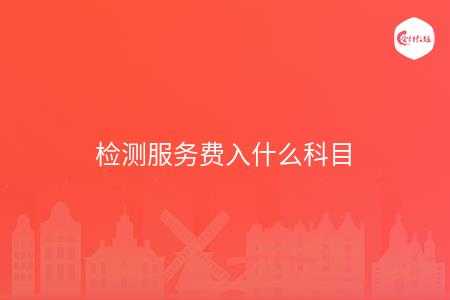检测服务费入什么科目