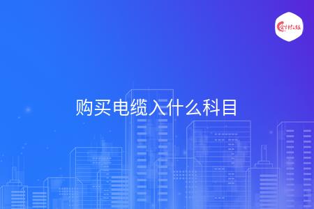 购买电缆入什么科目