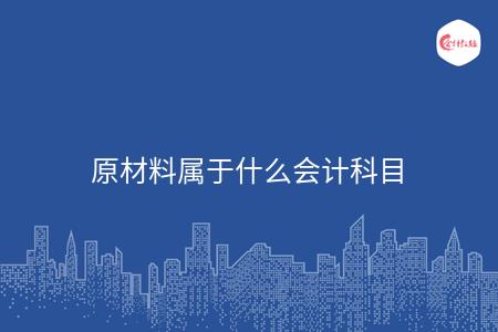 原材料属于什么会计科目