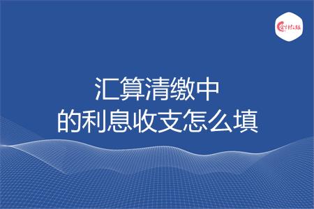 汇算清缴中的利息收支怎么填