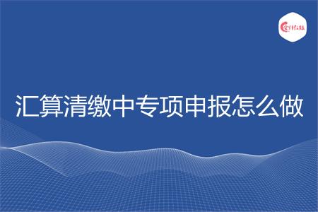 汇算清缴中专项申报怎么做